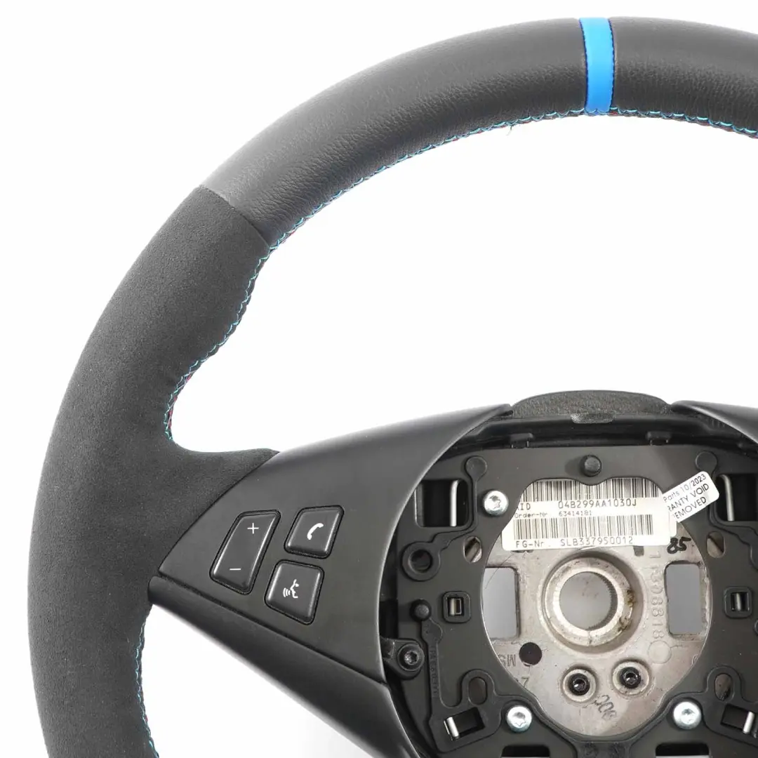 BMW E60 E61 E63 NEW Black Leather / Alcantara M-Sport Steering Wheel M-threads - SKU 2282751-1 - Part number 2282751