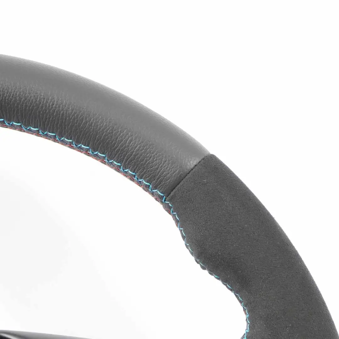 Leather / Alcantara M-Sport Steering Wheel M-threads to BMW E60 E61 E63 NEW Black with Part number 2282751 BMW E60 E61 E63 NEW Black Leather / Alcantara M-Sport Steering Wheel M-threads - SKU 2282751-1 - Part number 2282751