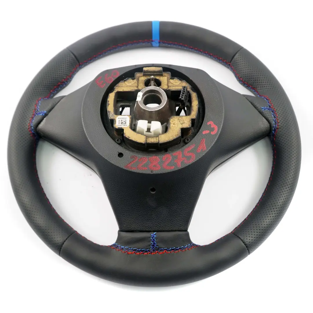 Nuova Pelle Nera M-Sport Volante Sportivo M-fili per BMW E60 E61 E63 E64 con numero di parte 2282751 BMW E60 E61 E63 E64 Nuova Pelle Nera M-Sport Volante Sportivo M-fili - SKU 2282751-3 - Numero di parte 2282751