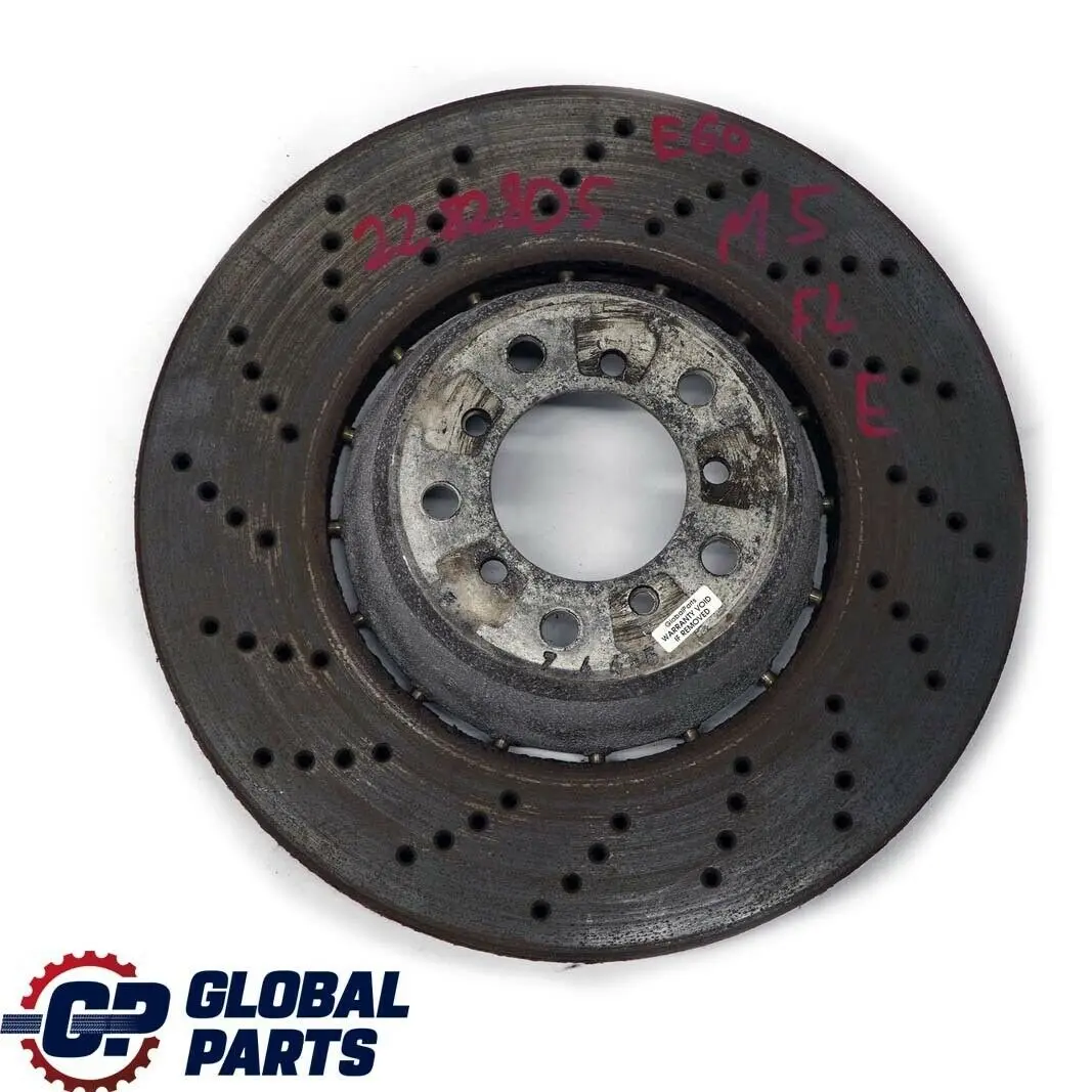 BMW 5 E60 M5 Front Left N/S Ventilated Perforated Wheel Brake Disc 374X36