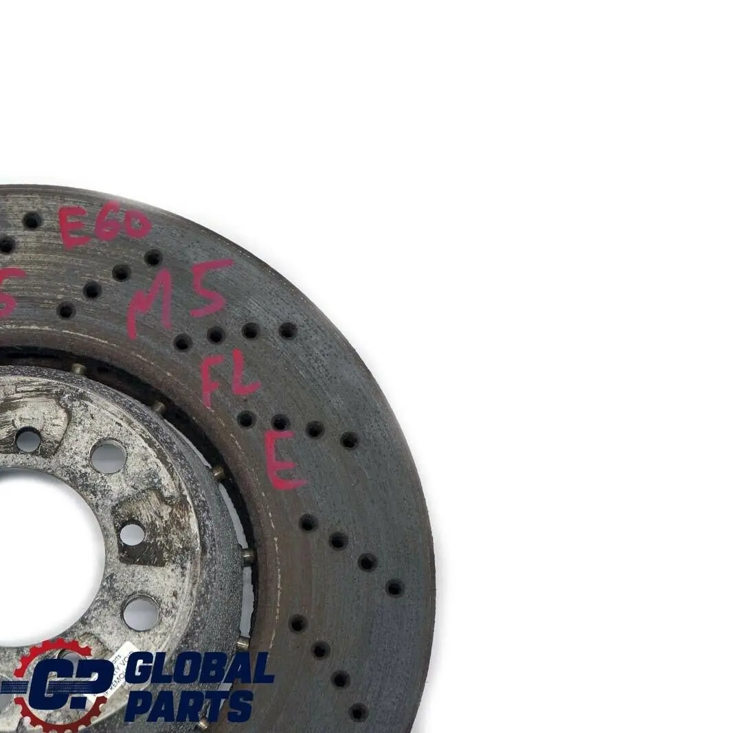 BMW 5 E60 M5 Front Left N/S Ventilated Perforated Wheel Brake Disc 374X36 - SKU 2282805 - Part number 2282805