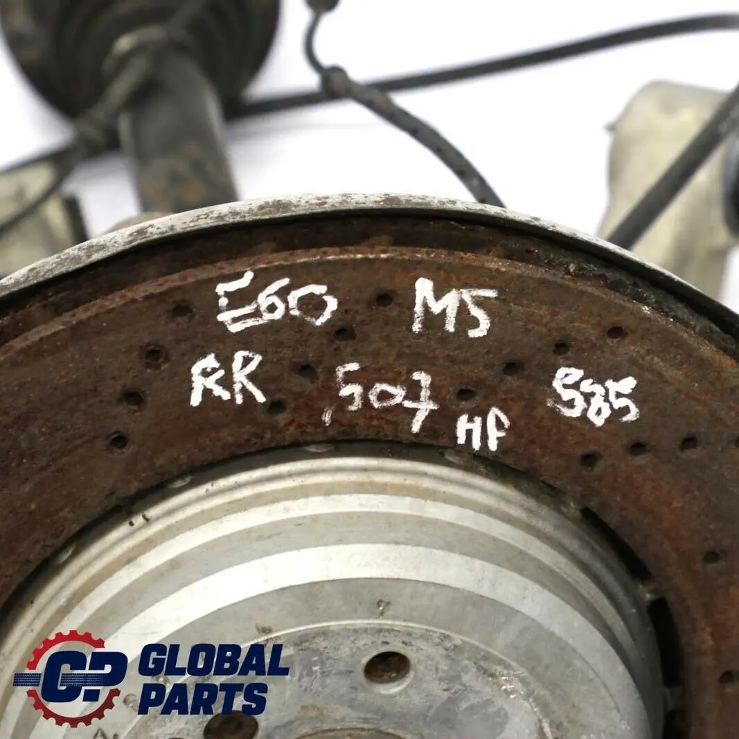 BMW E60 M5 Trasero Derecho Eje Rueda Portador Cubo Pierna Freno Disco Set - SKU 2282808-1 - Número de pieza 2282808
