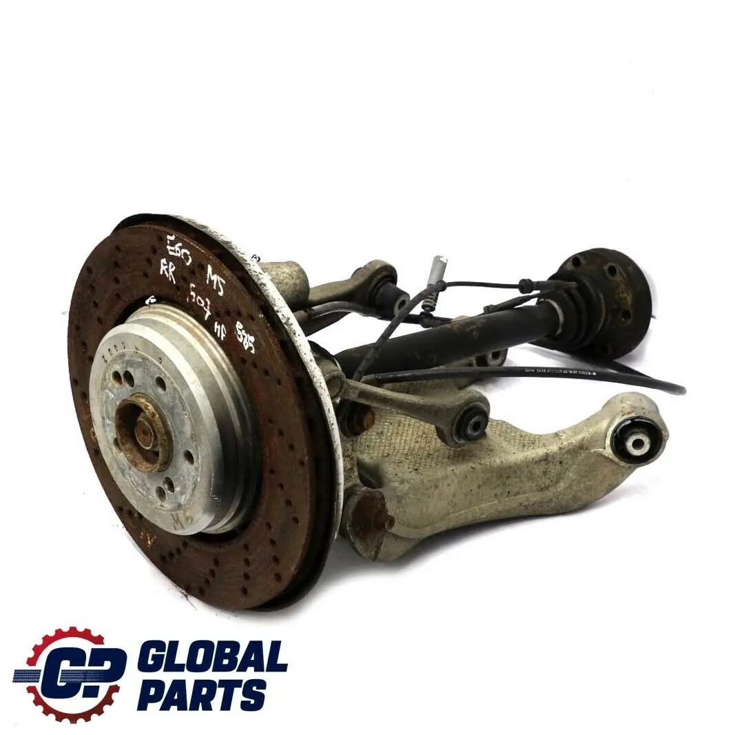 Trasero Derecho Eje Rueda Portador Cubo Pierna Freno Disco Set para BMW E60 M5 con número de pieza 2282808 BMW E60 M5 Trasero Derecho Eje Rueda Portador Cubo Pierna Freno Disco Set - SKU 2282808-1 - Número de pieza 2282808