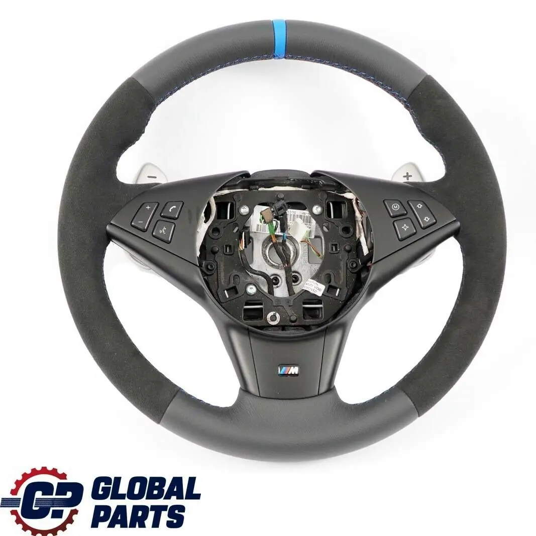 NUOVO volante in pelle nera M Sport SMG Paddle Shift per BMW E60 M5 E63 M6 con numero di parte 2282862 BMW E60 M5 E63 M6 NUOVO volante in pelle nera M Sport SMG Paddle Shift - SKU 2282862-1 - Numero di parte 2282862