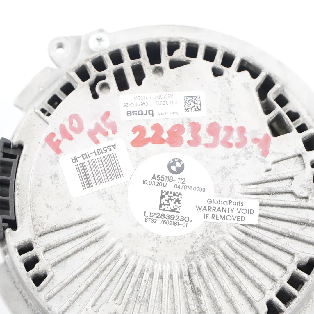 BMW F10 M5 F12 F13 M6 S63N Moteur du ventilateur de refroidissement 7602181 - SKU 2283923-1 - Numéro de pièce 2283923
