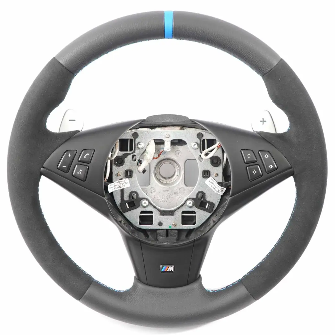 Leather M Sport Steering Wheel SMG Paddle Shift to BMW E60 M5 E63 M6 NEW Black with Part number 2283931 BMW E60 M5 E63 M6 NEW Black Leather M Sport Steering Wheel SMG Paddle Shift - SKU 2283931-1 - Part number 2283931