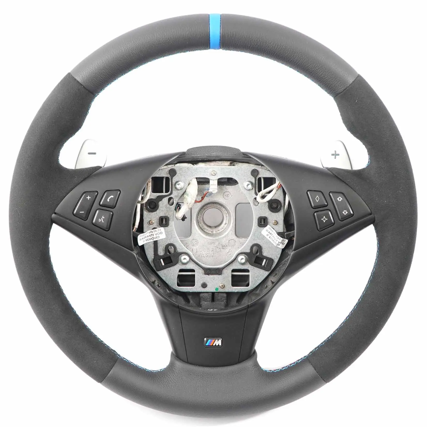 BMW E60 M5 E63 M6 Nuovo Volante In Pelle Nera M Sport Smg Leve del Cambio