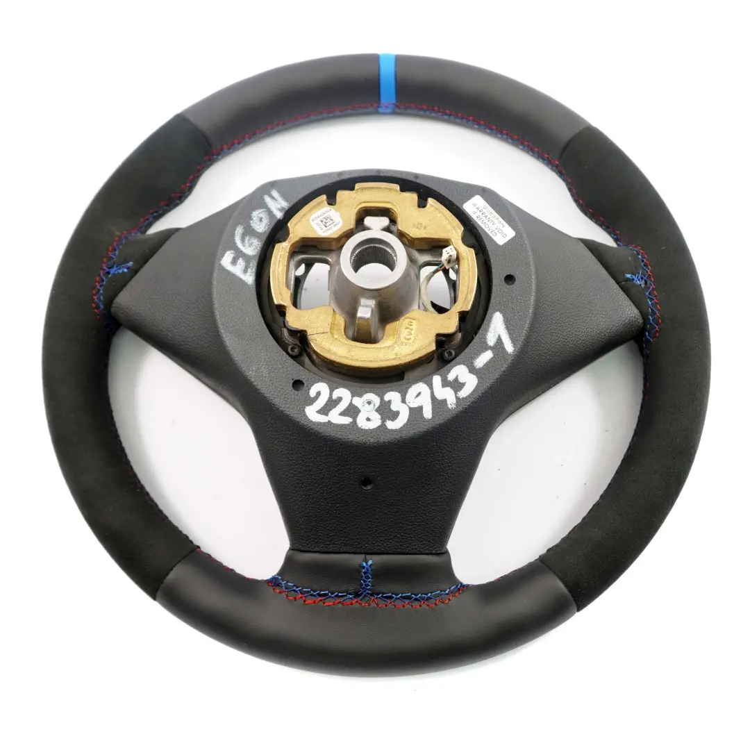 BMW M Sport Steering Wheel E60 E63 LCI NEW Leather / Alcantara Lane Assistant - SKU 2283943-1 - Part number 2283943