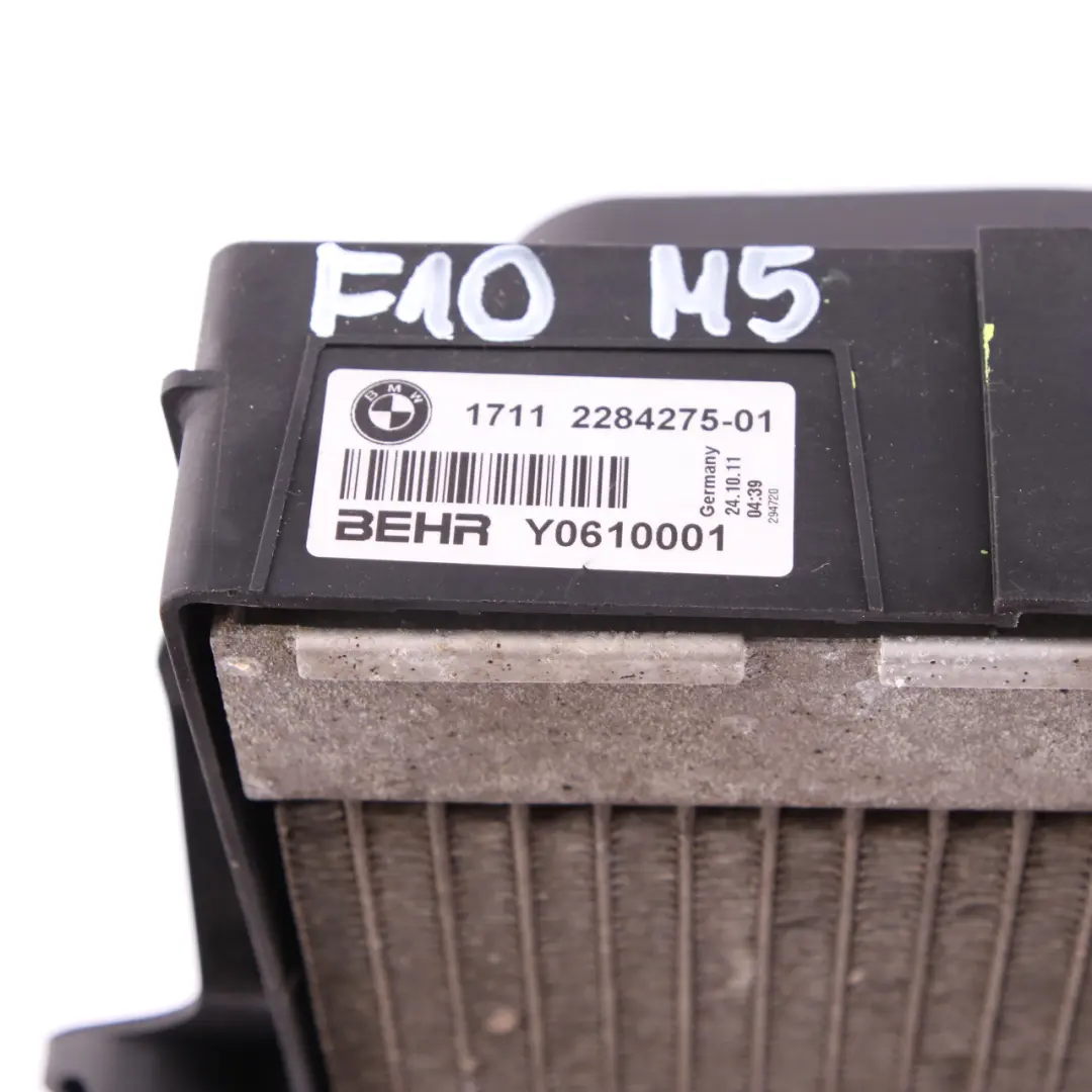 Radiator BMW F10 M5 F12 M6 Left N/S Radiator BEHR Frame Unit to with Part number 2284275 Radiator BMW F10 M5 F12 M6 Left N/S Radiator BEHR Frame Unit - SKU 2284275 - Part number 2284275