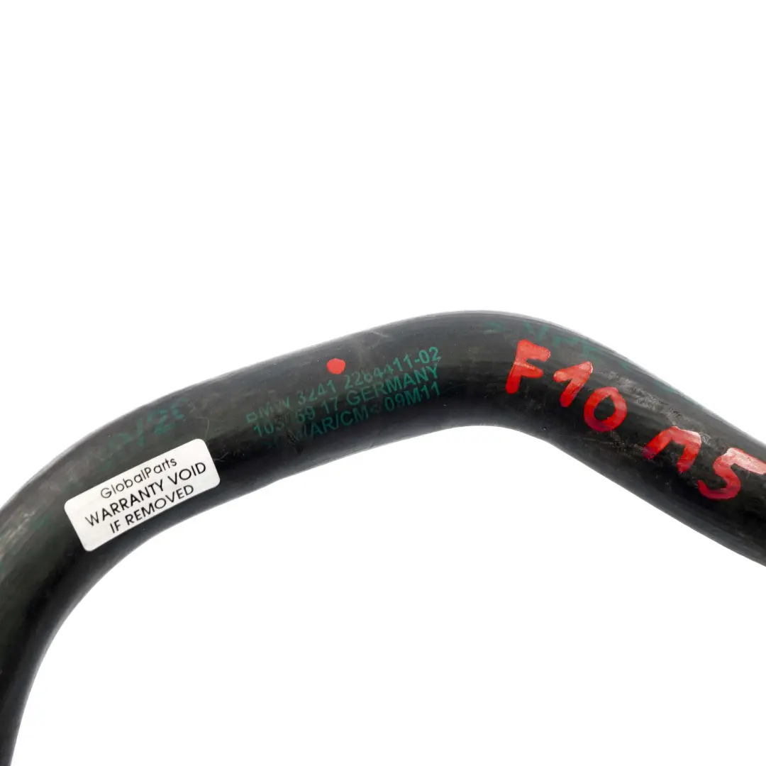 BMW F10 M5 F12 M6 S63N Power Steering Rack Suction Oil Hose Pipe Line - SKU 2284411 - Part number 2284411
