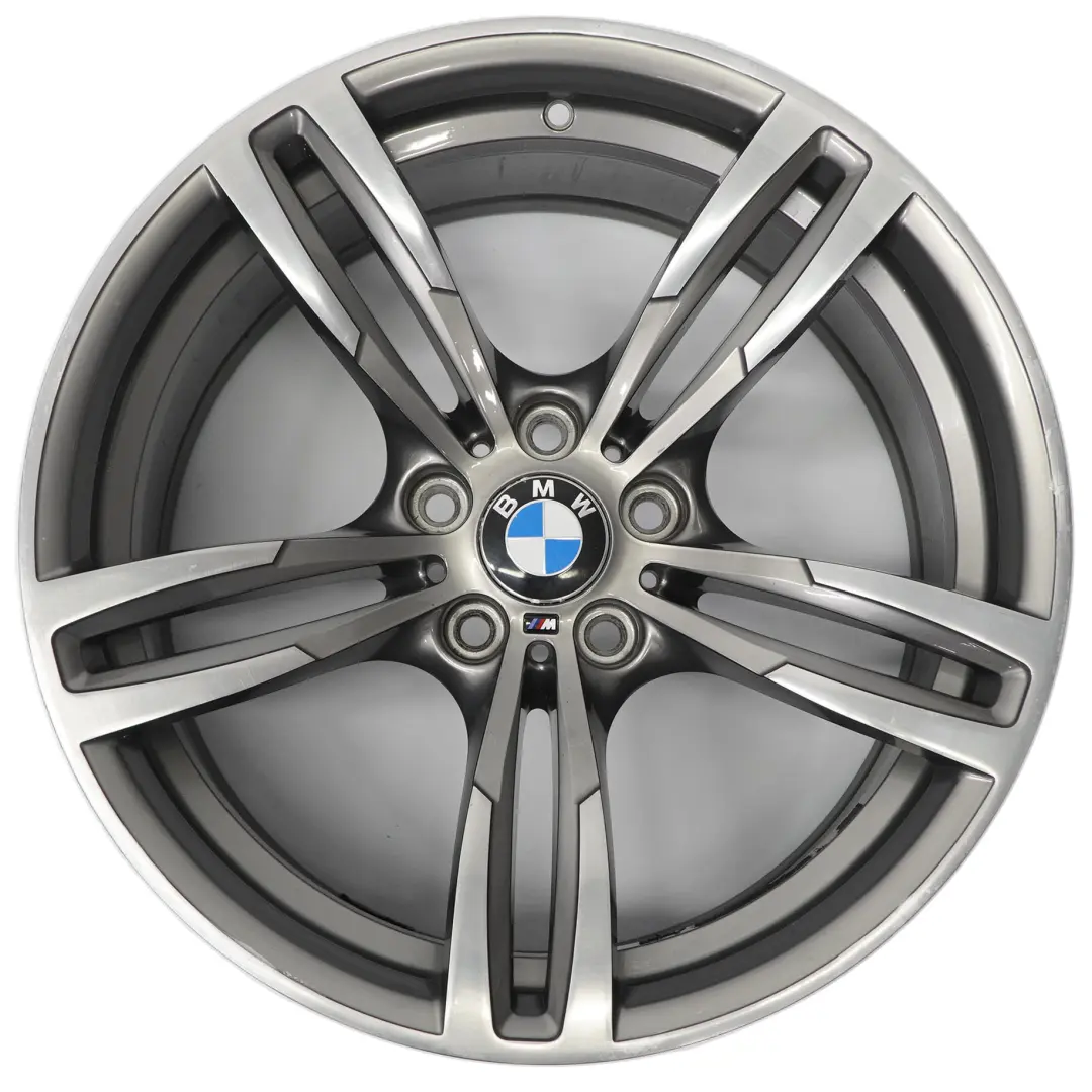 BMW F80 M3 F82 M4 Hinten Eisen Grau Felge M Doppelspeiche 437M 19" 10J - SKU 2284756-3 - Teilenummer 2284756