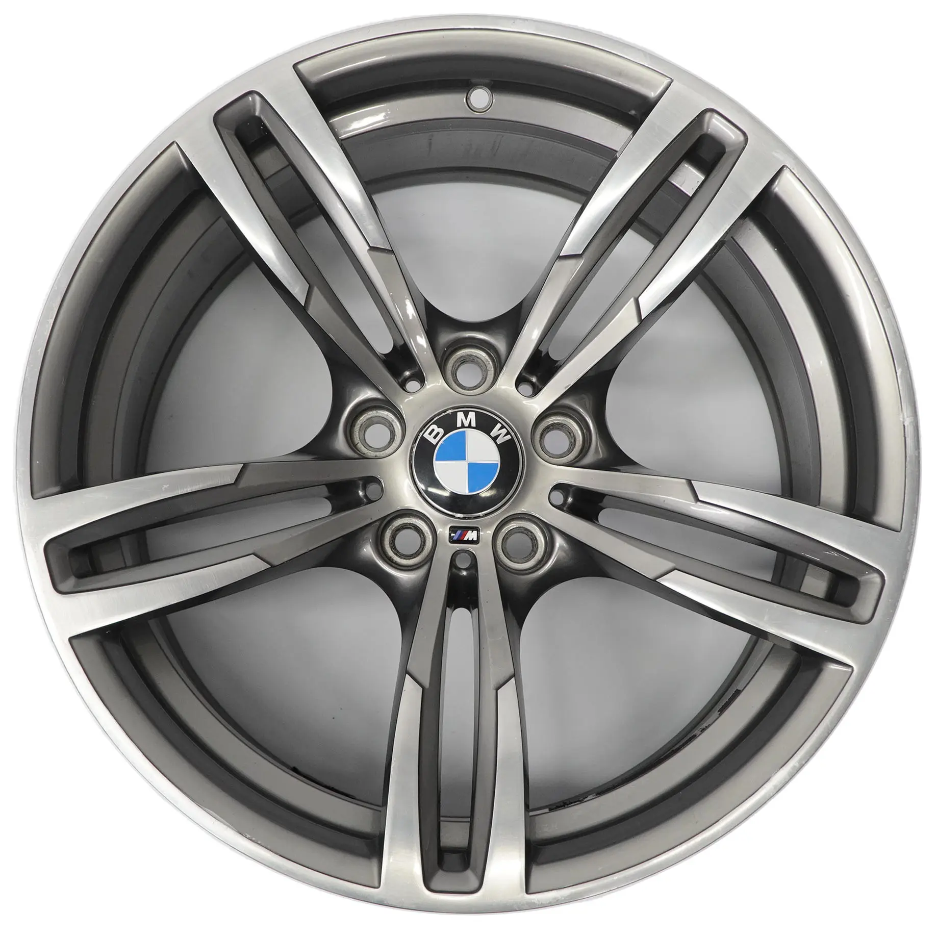 BMW F80 M3 F82 M4 Jante arrière alliage gris ferrique M Double Spoke 19" 10J