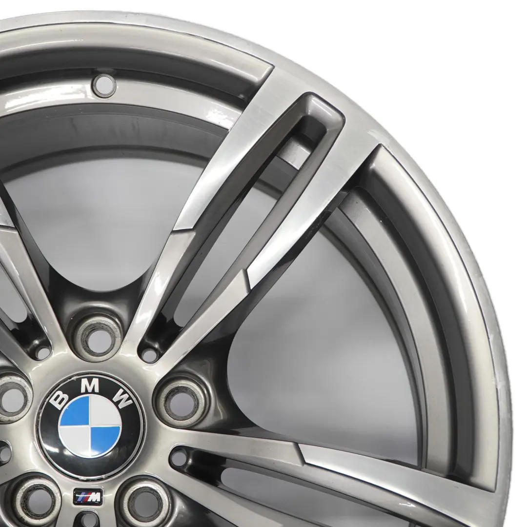 BMW F80 M3 F82 M4 Jante arrière alliage gris ferrique M Double Spoke 19" 10J - SKU 2284756-3 - Numéro de pièce 2284756