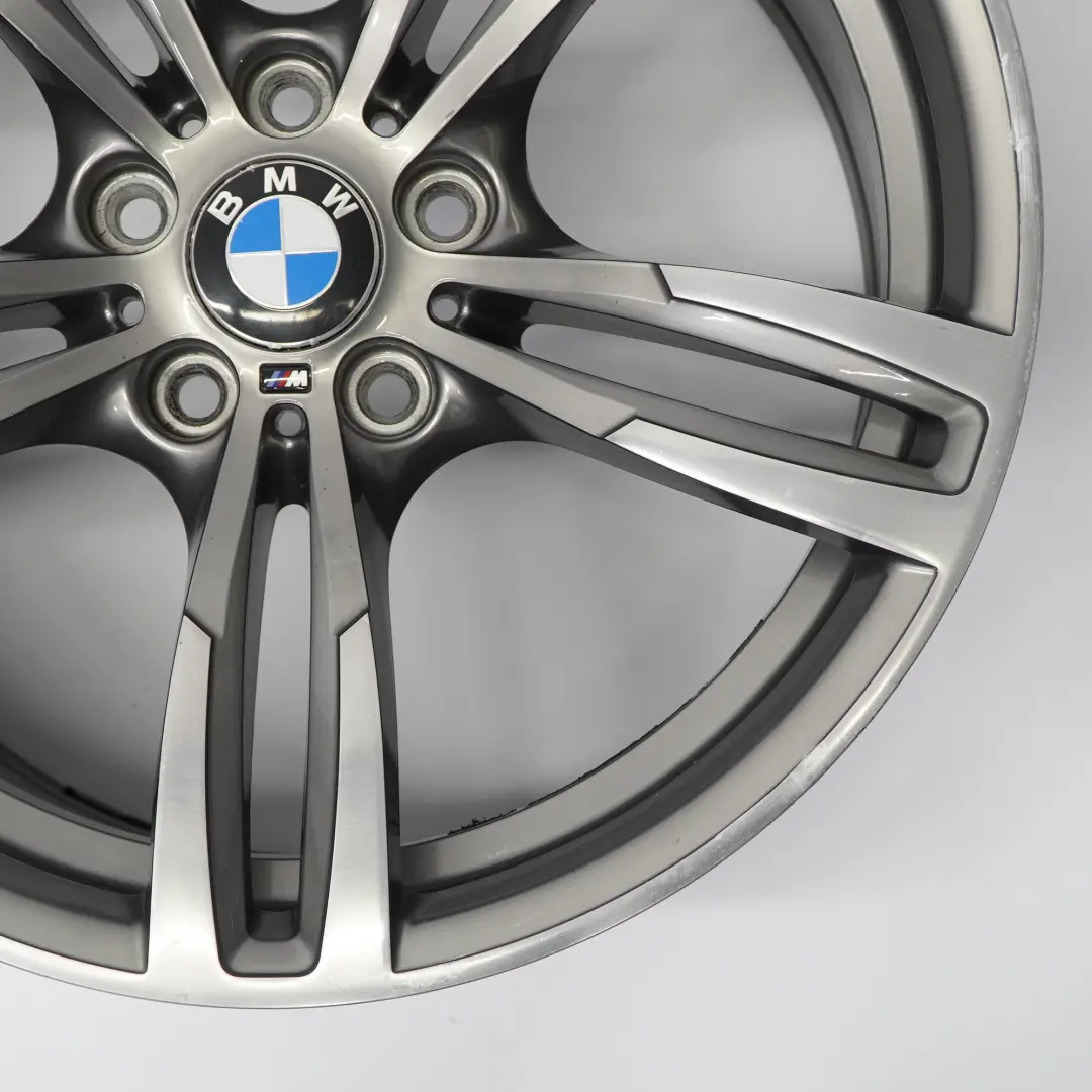 BMW F80 M3 F82 M4 Jante arrière alliage gris ferrique M Double Spoke 19" 10J - SKU 2284756-3 - Numéro de pièce 2284756