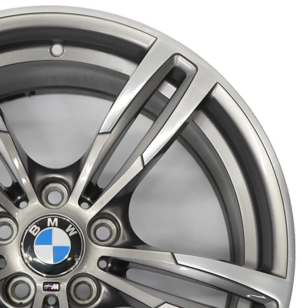 BMW F80 M3 F82 Gris Férrico Trasero Llanta Aleación M Doble Radio 437M 19" 10J - SKU 2284756-4 - Número de pieza 2284756