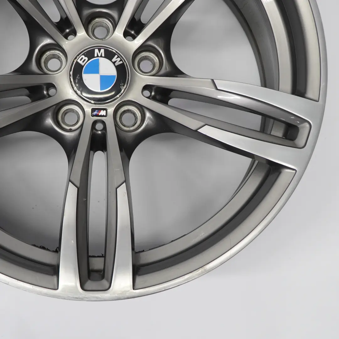 Ferric Grey Wheel Alloy Rim M Double Spoke 437M 19" 10J to BMW F80 M3 F82 M4 Rear with Part number 2284756 BMW F80 M3 F82 M4 Rear Ferric Grey Wheel Alloy Rim M Double Spoke 437M 19" 10J - SKU 2284756-4 - Part number 2284756