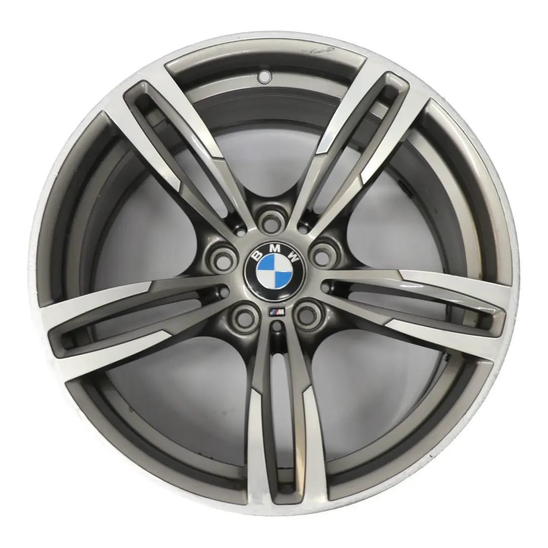 BMW F80 M3 F82 M4 Rear Ferric Grey Wheel Alloy Rim M Double Spoke 437M 19" 10J - SKU 2284756-5 - Part number 2284756