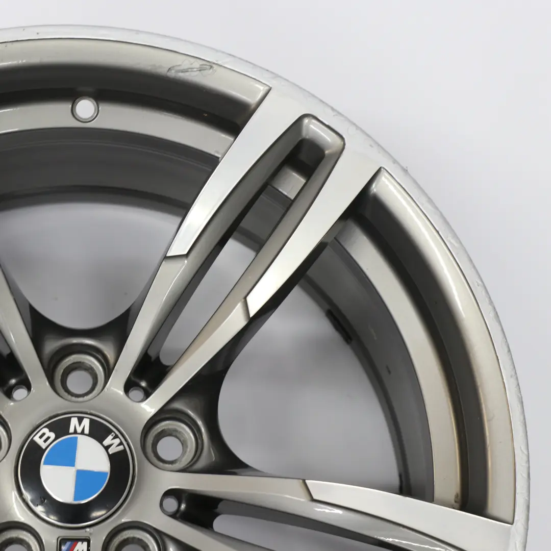 BMW F80 M3 F82 M4 Rear Ferric Grey Wheel Alloy Rim M Double Spoke 437M 19" 10J - SKU 2284756-5 - Part number 2284756