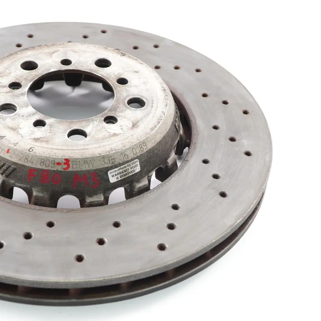 Ruota Disco Freno Ventilato Anteriore Sinistro per BMW F80 M3 F82 M4 con numero di parte 2284809 BMW F80 M3 F82 M4 Ruota Disco Freno Ventilato Anteriore Sinistro - SKU 2284809-3 - Numero di parte 2284809