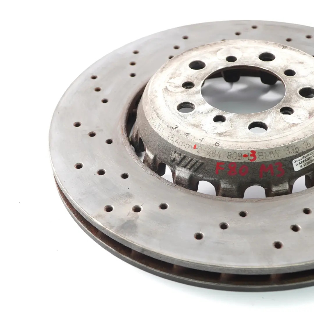 Ruota Disco Freno Ventilato Anteriore Sinistro per BMW F80 M3 F82 M4 con numero di parte 2284809 BMW F80 M3 F82 M4 Ruota Disco Freno Ventilato Anteriore Sinistro - SKU 2284809-3 - Numero di parte 2284809