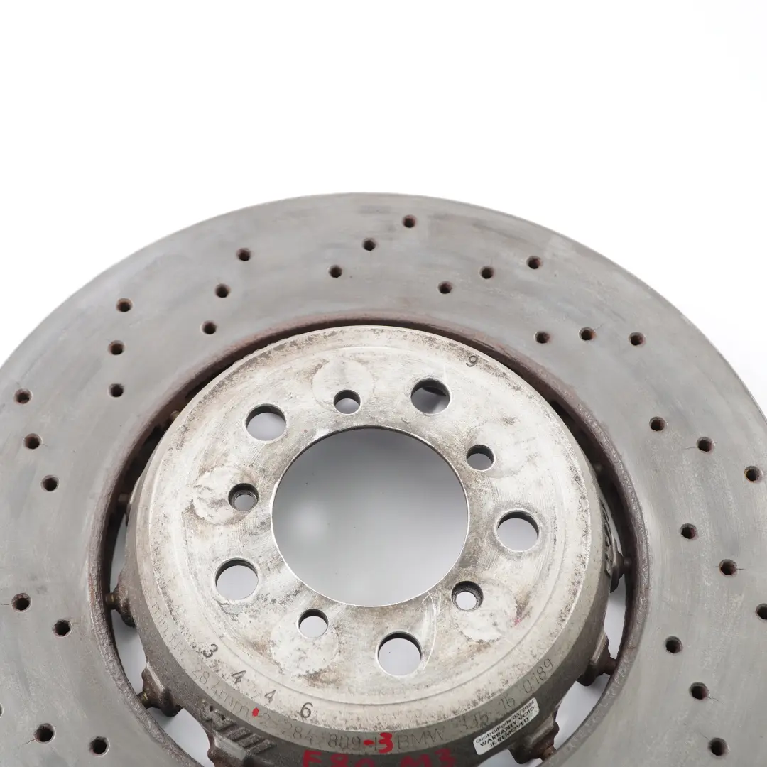 Rueda Freno Disco Rotor Ventilado Delantero Izquierdo para BMW F80 M3 F82 M4 con número de pieza 2284809 BMW F80 M3 F82 M4 Rueda Freno Disco Rotor Ventilado Delantero Izquierdo - SKU 2284809-3 - Número de pieza 2284809
