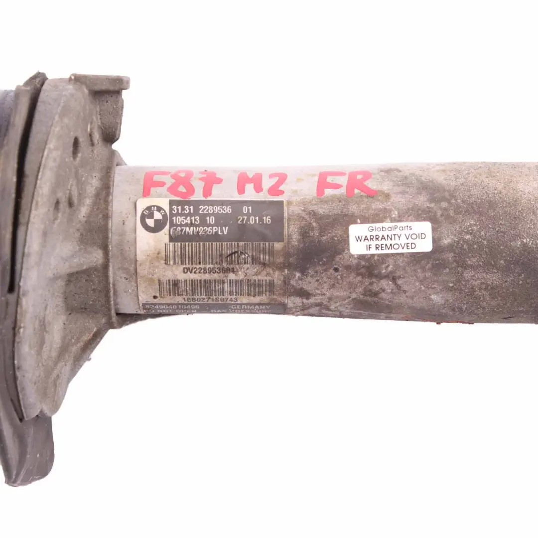 Strut Front Right O/S Suspension Shock Absorber to BMW F87 M2 Spring with Part number 2289536 BMW F87 M2 Spring Strut Front Right O/S Suspension Shock Absorber - SKU 2289536 - Part number 2289536