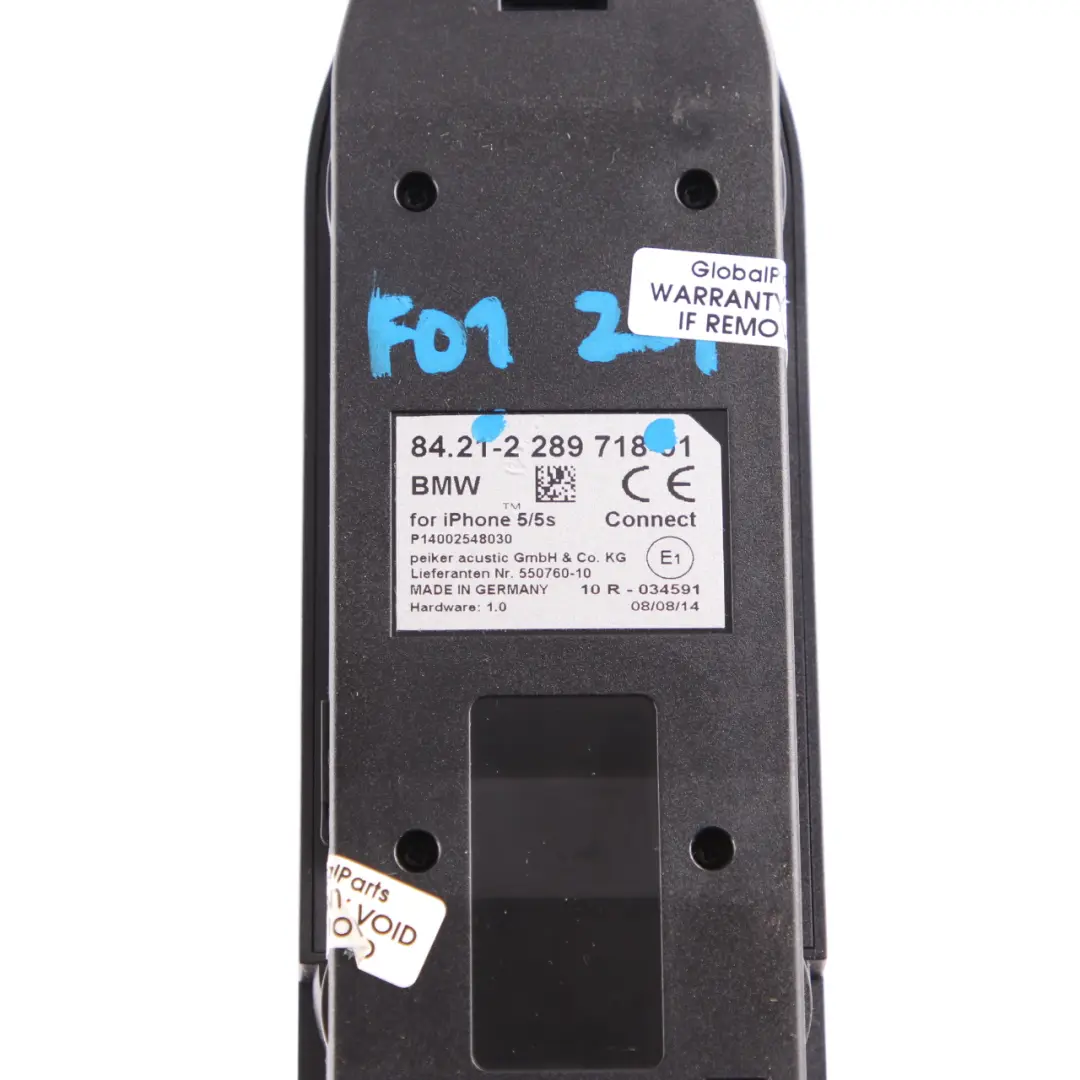 Snap-in Adapter Media Telephone Phone IPHONE 5 5S SE to BMW F01 F02 F20 F30 with Part number 2289718 BMW F01 F02 F20 F30 Snap-in Adapter Media Telephone Phone IPHONE 5 5S SE - SKU 2289718 - Part number 2289718