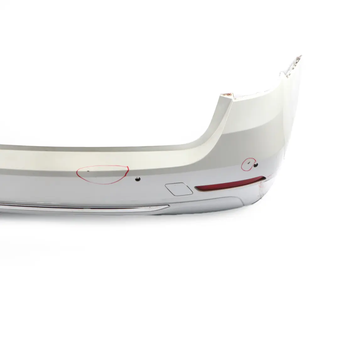 BMW F31 Touring Rear Bumper Trim Panel PDC Mineralweiss White Metallic - A96 - SKU 2295238-MW - Part number 2295238