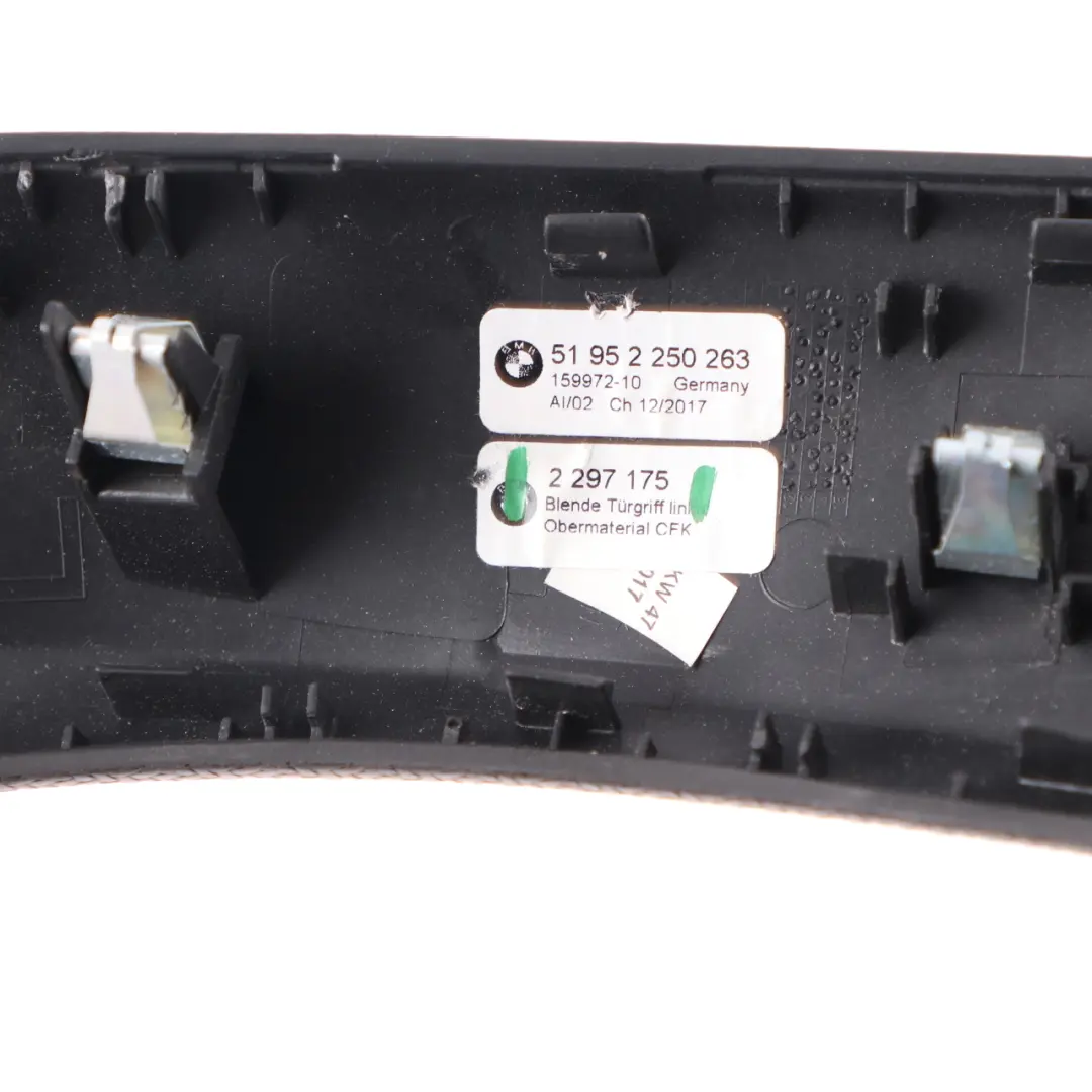 Handle Cover BMW F20 F21 Interior Left N/S Door Pull Strip Carbon Fibre to with Part number 2297175 Handle Cover BMW F20 F21 Interior Left N/S Door Pull Strip Carbon Fibre - SKU 2297175 - Part number 2297175