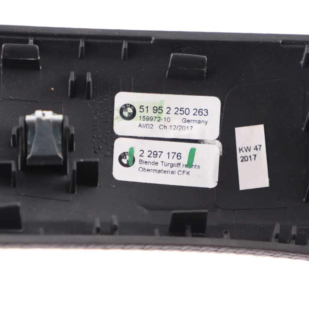 BMW F20 Handle Cover Interior Rear Right O/S Door Pull Carbon Fibre - SKU 2297176 - Part number 2297176