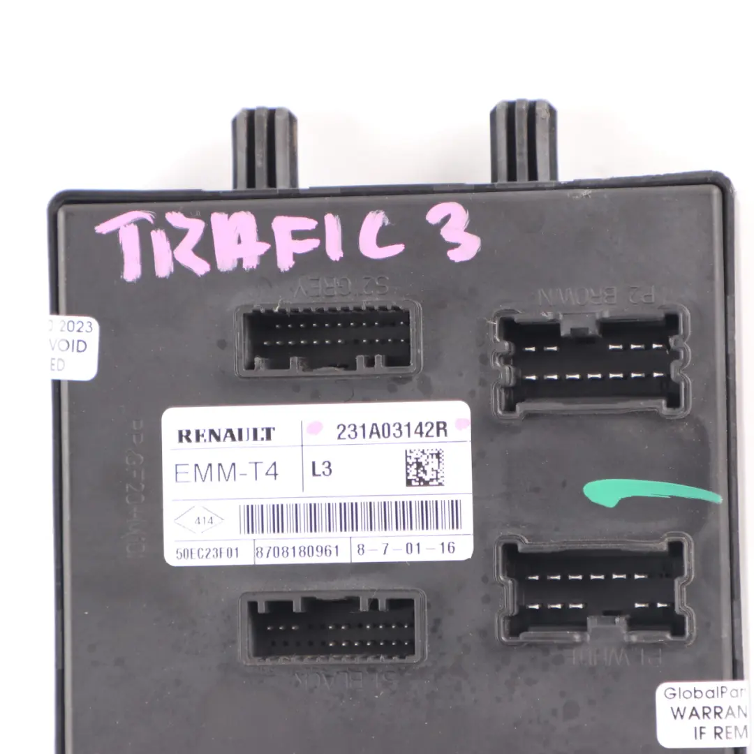 Renault Trafic 3 Vauxhall Vivaro B Control Unit Module ECU EMM-T4 - SKU 231A03142R - Part number 231A03142R