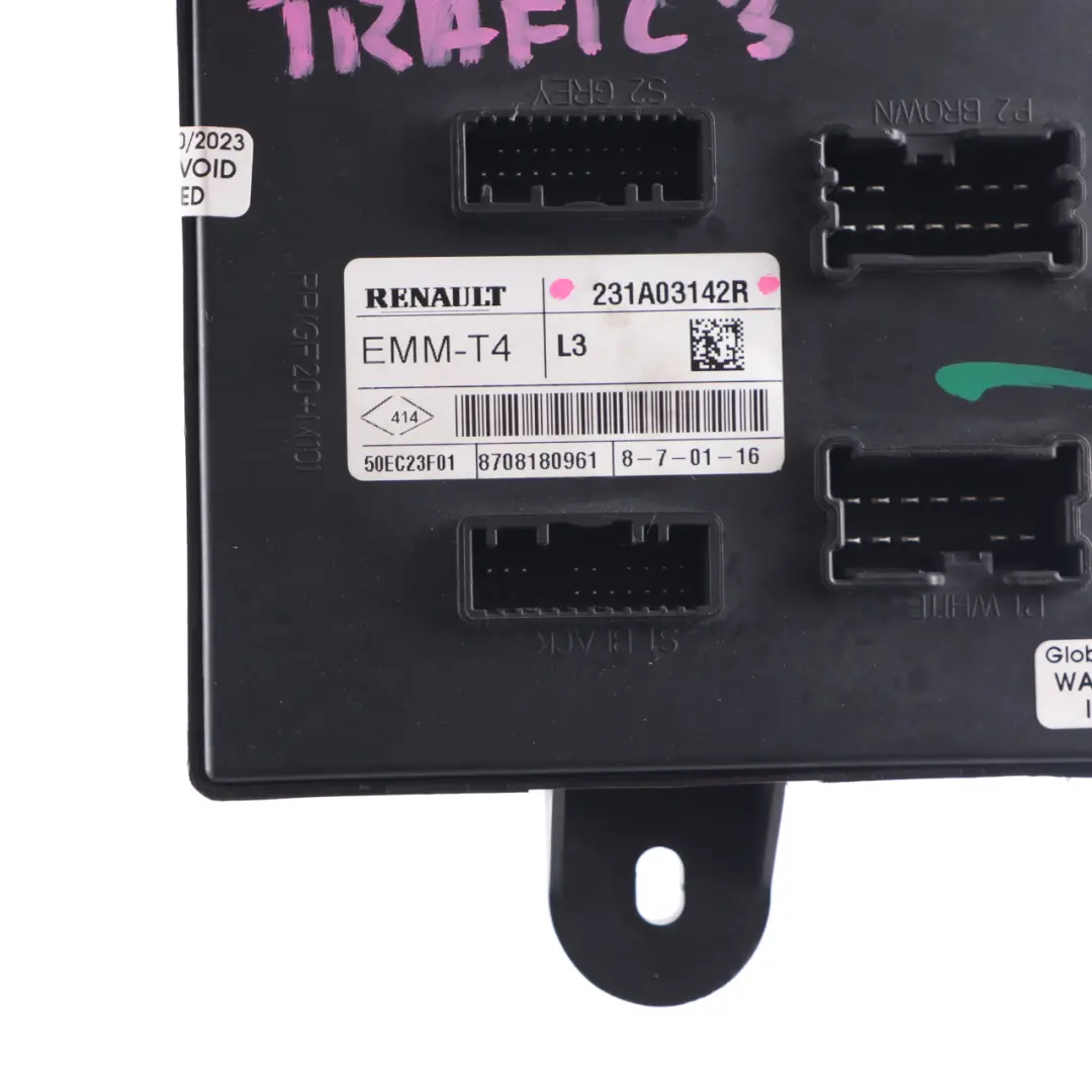 Renault Trafic 3 Vauxhall Vivaro B Control Unit Module ECU EMM-T4 - SKU 231A03142R - Part number 231A03142R