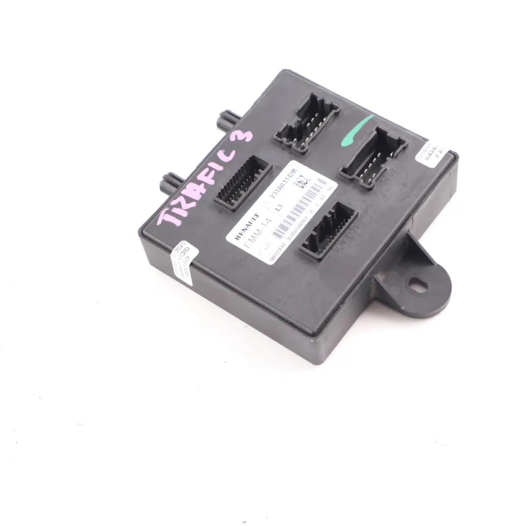 Control Unit Module ECU EMM-T4 to Renault Trafic 3 Vauxhall Vivaro B with Part number 231A03142R Renault Trafic 3 Vauxhall Vivaro B Control Unit Module ECU EMM-T4 - SKU 231A03142R - Part number 231A03142R