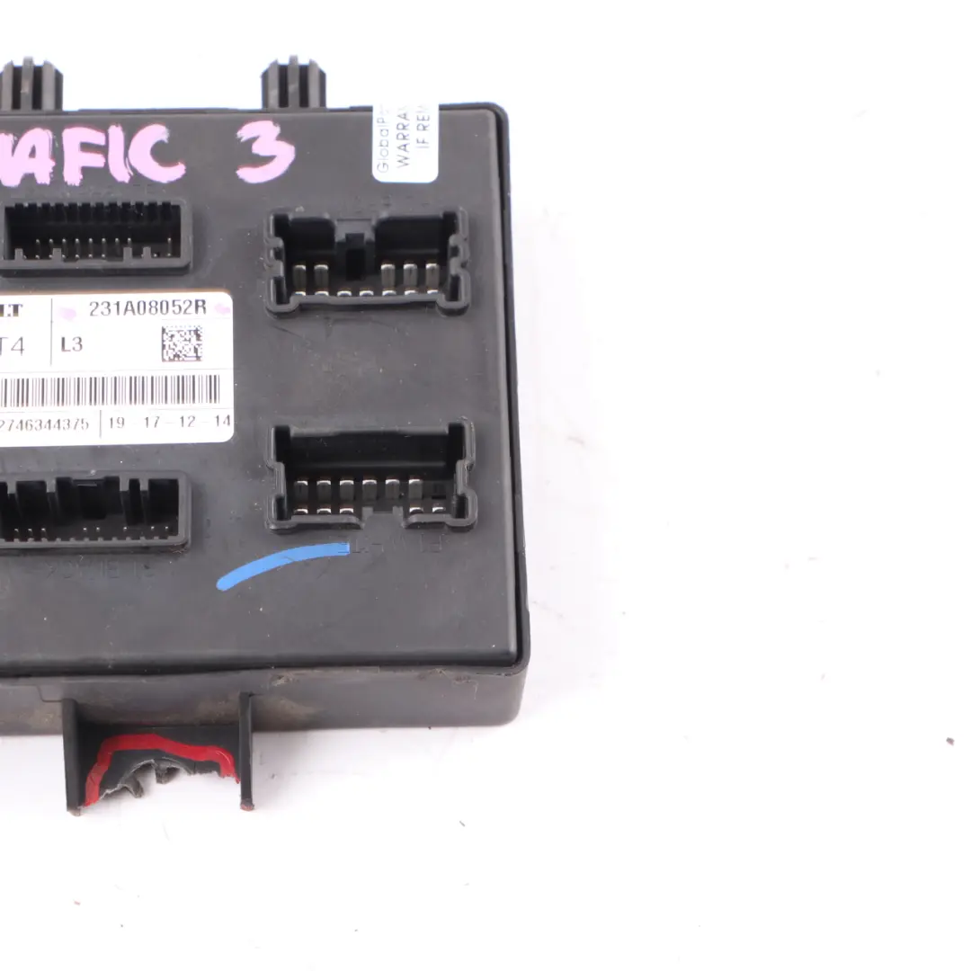 BSI BSM Body EMM-T4 L3 Control Unit Module to Renault Trafic 3 with Part number 231A08052R Renault Trafic 3 BSI BSM Body EMM-T4 L3 Control Unit Module - SKU 231A08052R - Part number 231A08052R