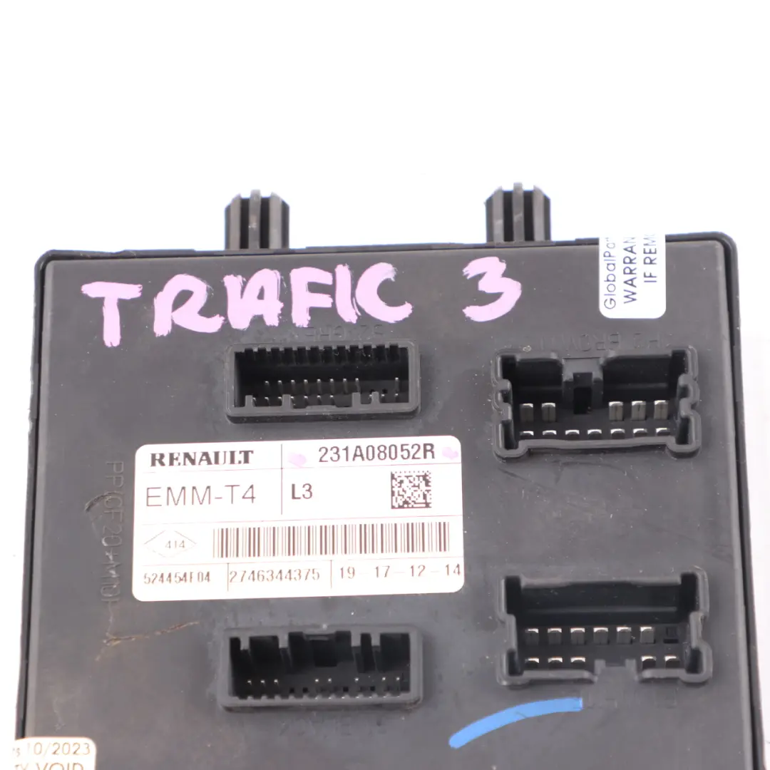 Renault Trafic 3 BSI BSM Body EMM-T4 L3 Modulo Unità di Controllo - SKU 231A08052R - Numero di parte 231A08052R