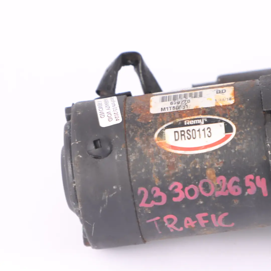 Starter Renault Trafic II Opel Vivaro A 2.0 dCi Starter Motor Remy to with Part number 233002654R Starter Renault Trafic II Opel Vivaro A 2.0 dCi Starter Motor Remy - SKU 233002654R - Part number 233002654R