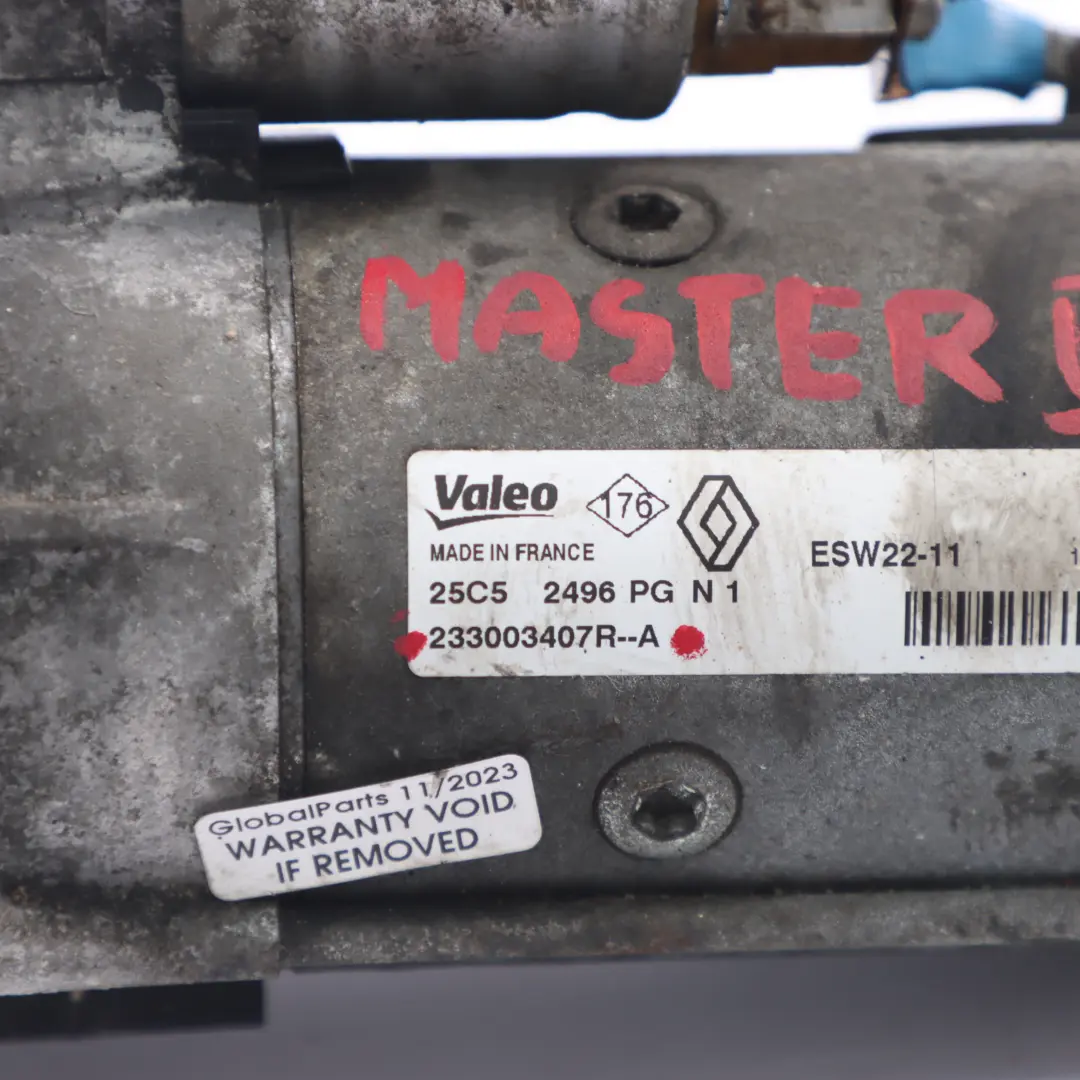 Renault Master 3 Opel Movano B 2.3 DCI Diesel Motorino di avviamento - SKU 233003407R - Numero di parte 233003407R