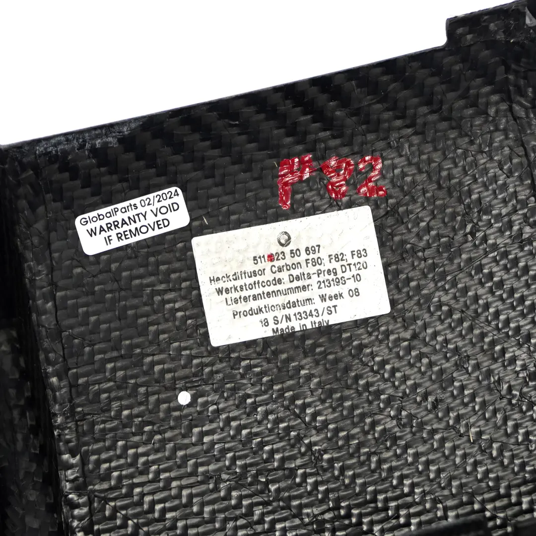  Difusor parachoques BMW F80 M3 F82 M4 M Performance Carbon panel trasero - SKU 2350697 - Número de pieza 2350697