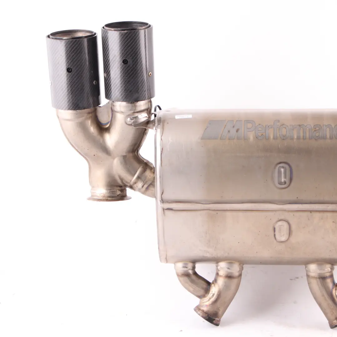 Exhaust Silencer BMW F80 M3 F82 M4 M Performance Muffler Box Double to Rear with Part number 2357916 Rear Exhaust Silencer BMW F80 M3 F82 M4 M Performance Muffler Box Double - SKU 2357916 - Part number 2357916