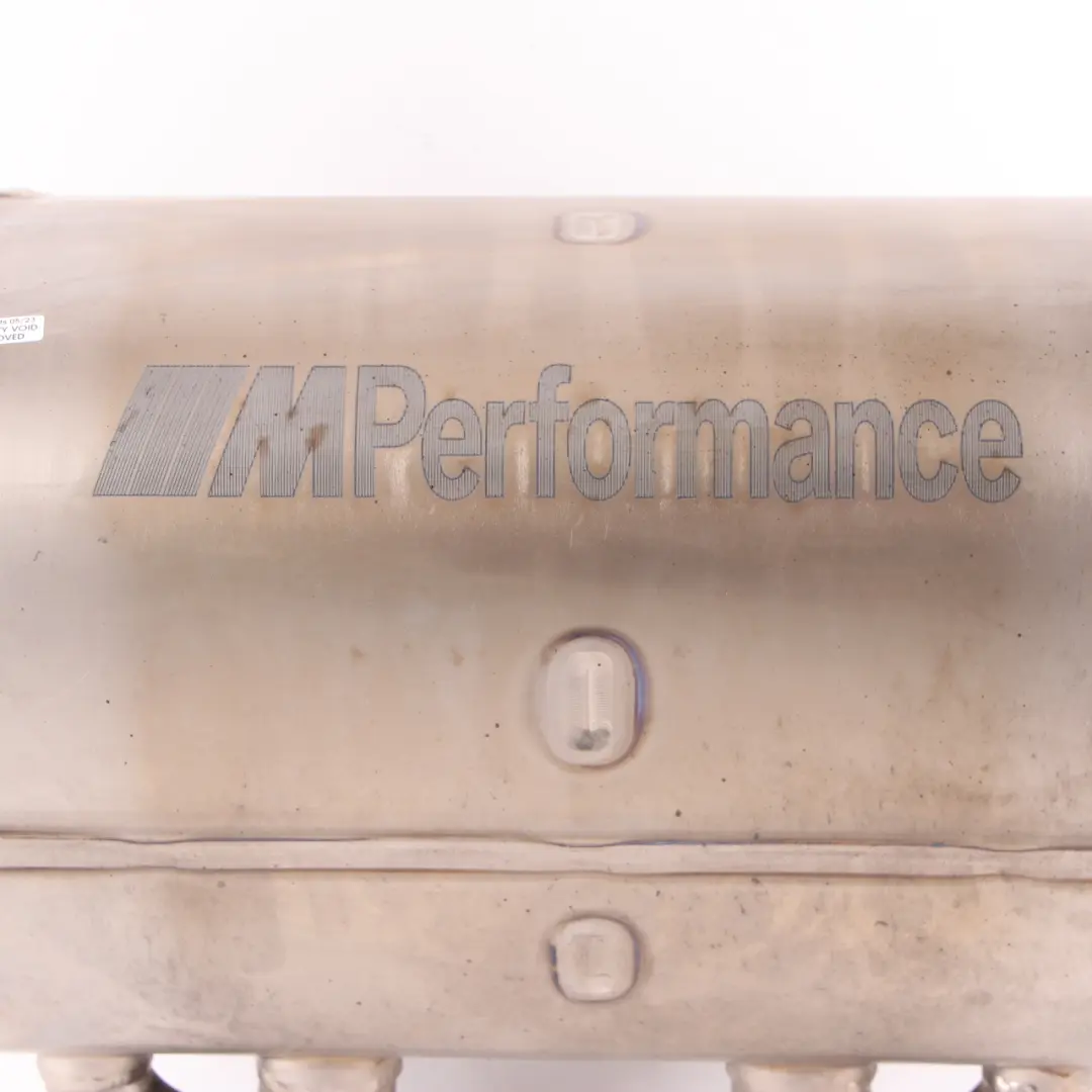 Exhaust Silencer BMW F80 M3 F82 M4 M Performance Muffler Box Double to Rear with Part number 2357916 Rear Exhaust Silencer BMW F80 M3 F82 M4 M Performance Muffler Box Double - SKU 2357916 - Part number 2357916