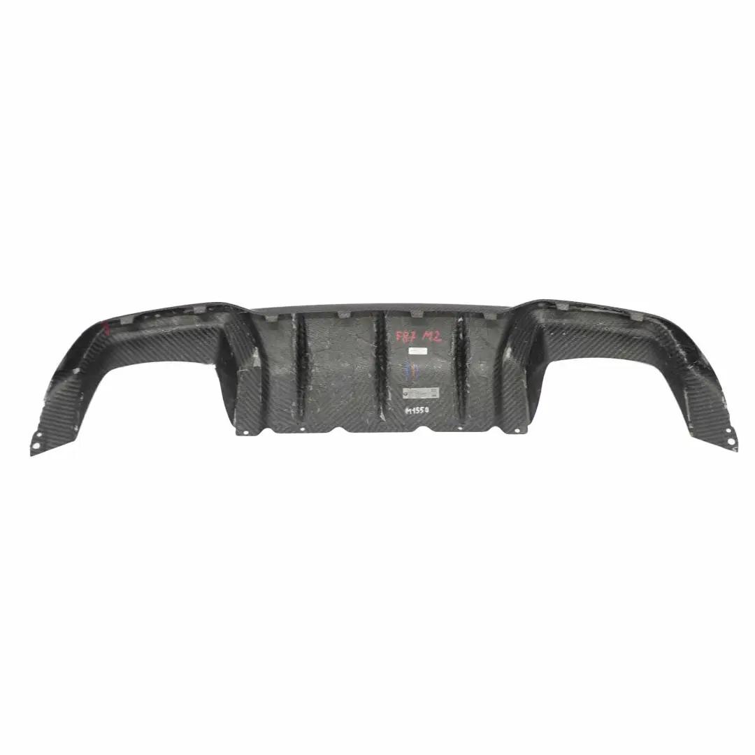 Bumper Diffuser BMW F87 M2 M Performance Carbon Rear Centre Trim Panel Covering to with Part number 2361665 Bumper Diffuser BMW F87 M2 M Performance Carbon Rear Centre Trim Panel Covering - SKU 2361665 - Part number 2361665