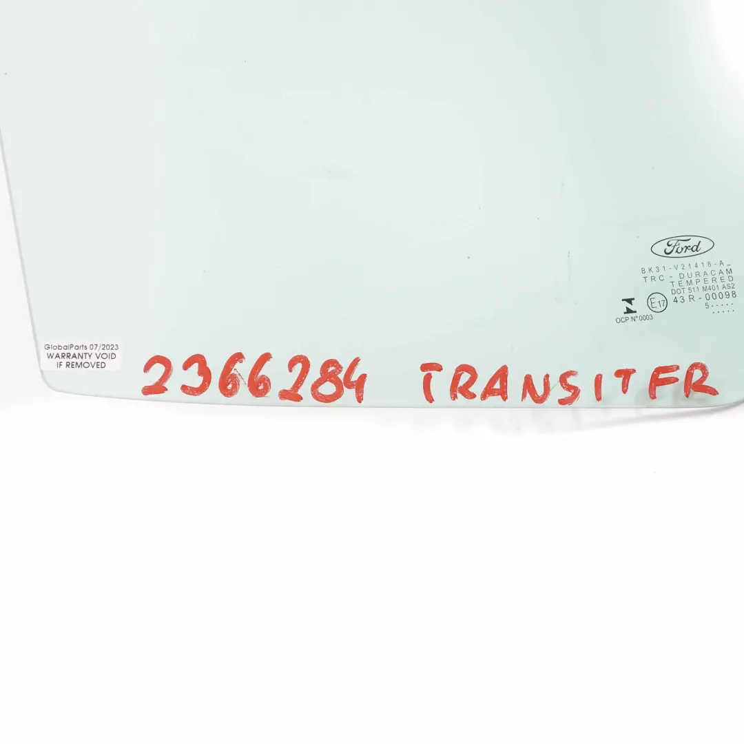 Ford Transit Vitre de Quartier Porte Avant Droite Vitrage BK31V21418A - SKU 2366284 - Numéro de pièce 2366284