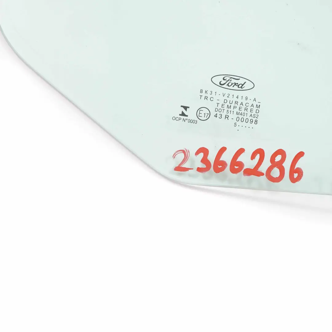 Window Quarter Glass Front Door Left N/S Glazing AS2 BK31V21419A to Ford Transit with Part number 2366286 Ford Transit Window Quarter Glass Front Door Left N/S Glazing AS2 BK31V21419A - SKU 2366286 - Part number 2366286