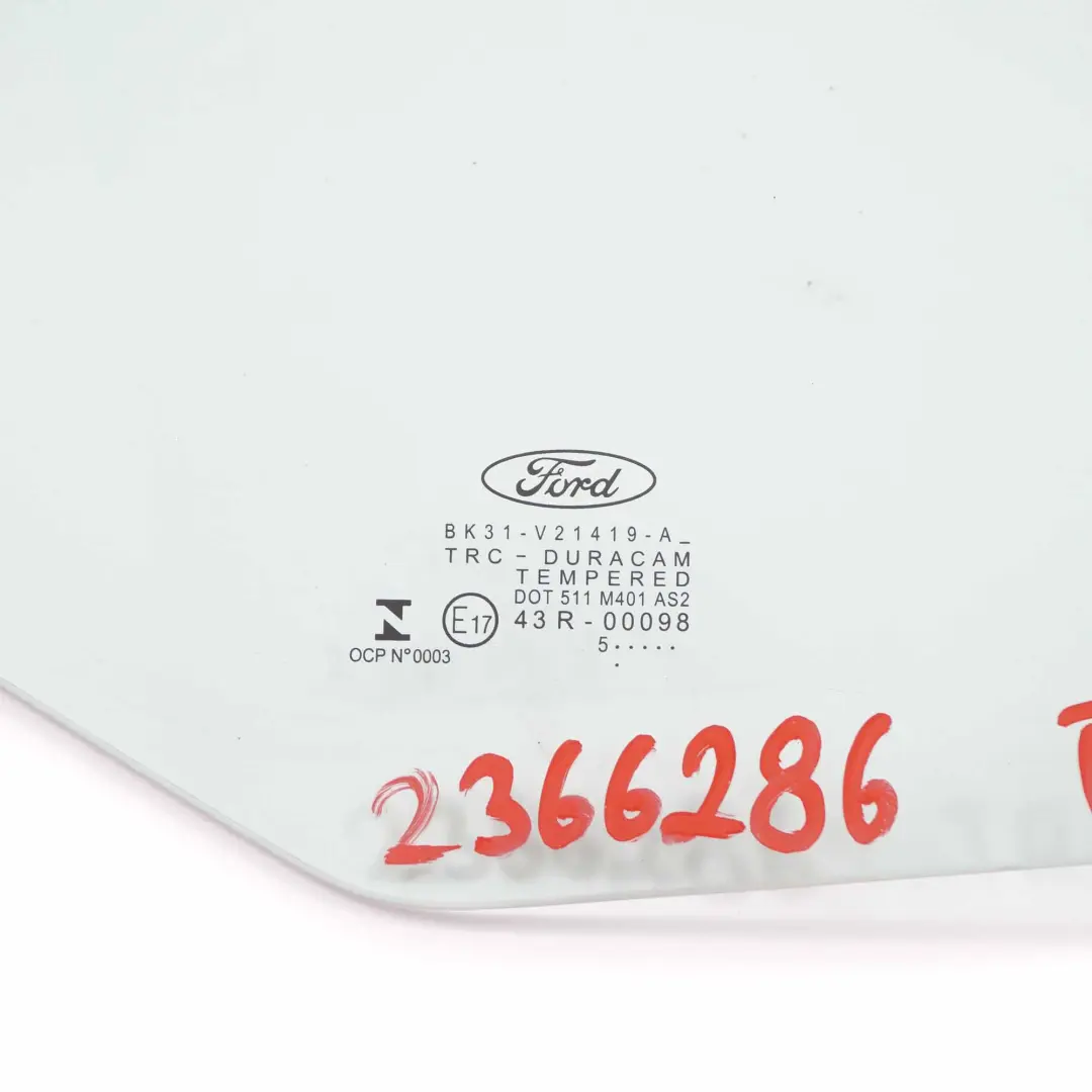 Ford Transit Window Quarter Glass Front Door Left N/S Glazing AS2 BK31V21419A - SKU 2366286 - Part number 2366286