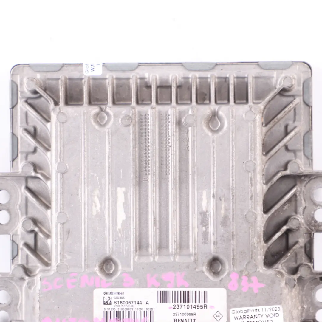 Renault Scenic 3 III K9K 1.5 DCI Engine Control Unit ECU Automatic - SKU 237101495R - Part number 237101495R