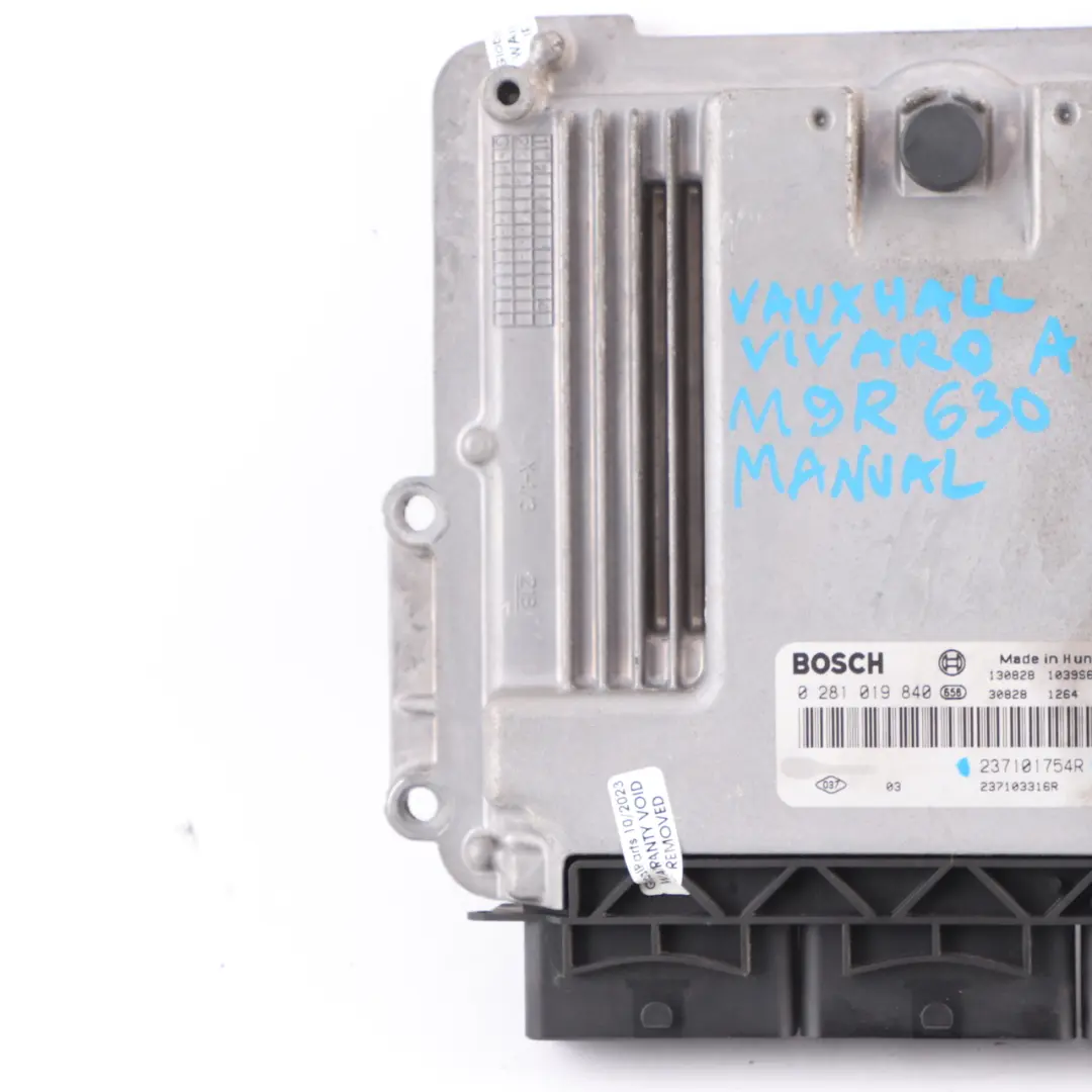 M9R 2.0 DCI Engine Control Unit ECU to Renault Trafic 2 Vauxhall Vivaro with Part number 237101754R Renault Trafic 2 Vauxhall Vivaro M9R 2.0 DCI Engine Control Unit ECU - SKU 237101754R-1 - Part number 237101754R