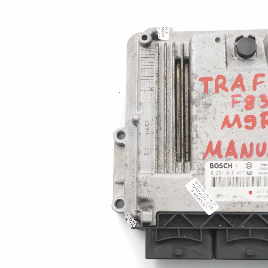 Renault Trafic F83 M9R 2.0 DCI Motor steuergerät Modul ECU Handbuch - SKU 237101754R - Teilenummer 237101754R