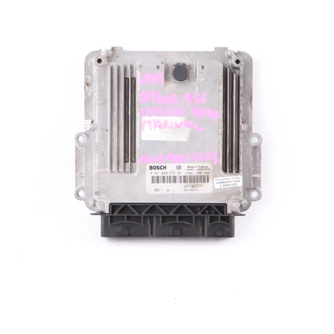 Mercedes W415 Citan 109 CDI OM607.951 Engine Unit Module ECU A4159006703 Manual - SKU 237102747R - Part number 237102747R