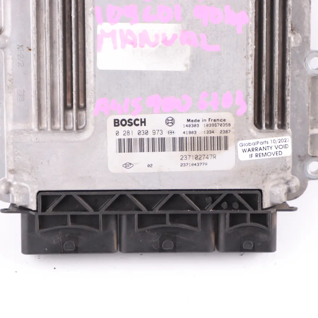 Mercedes W415 Citan 109 CDI OM607.951 Engine Unit Module ECU A4159006703 Manual - SKU 237102747R - Part number 237102747R