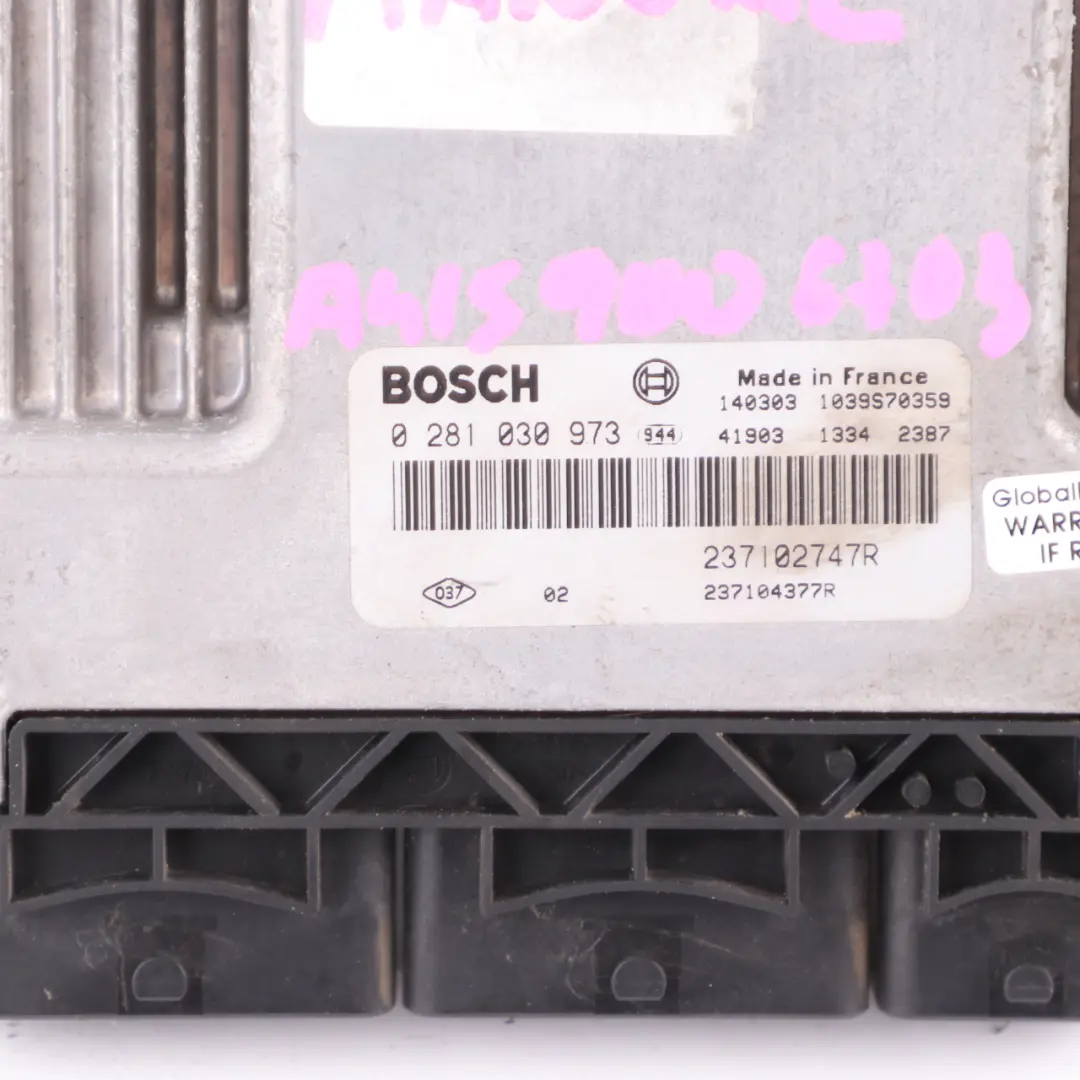 Mercedes W415 Citan 109 CDI OM607.951 Engine Unit Module ECU A4159006703 Manual - SKU 237102747R - Part number 237102747R
